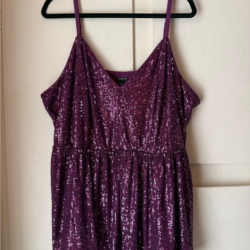 Torrid Sparkling Purple Sequin Top